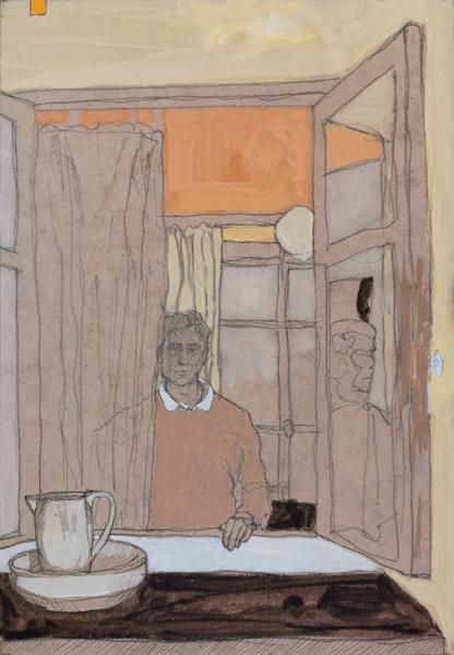 dedans dehors 3 - 21x30 - tempera